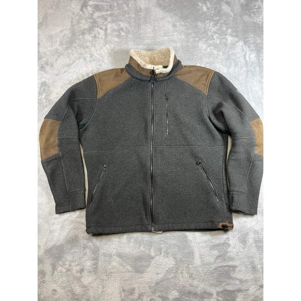 Kuhl Alpenwurx Fleece Jacket XL Full Zip Long Sleeve Gray Outdoors